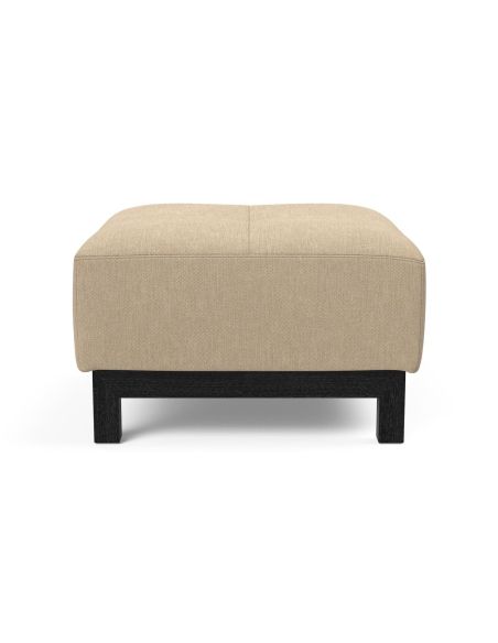 Pouf design moderno in tessuto con gambe in legno Bifrost Deluxe