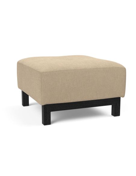 Pouf design moderno in tessuto con gambe in legno Bifrost Deluxe