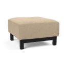 Pouf design moderno in tessuto con gambe in legno Bifrost Deluxe