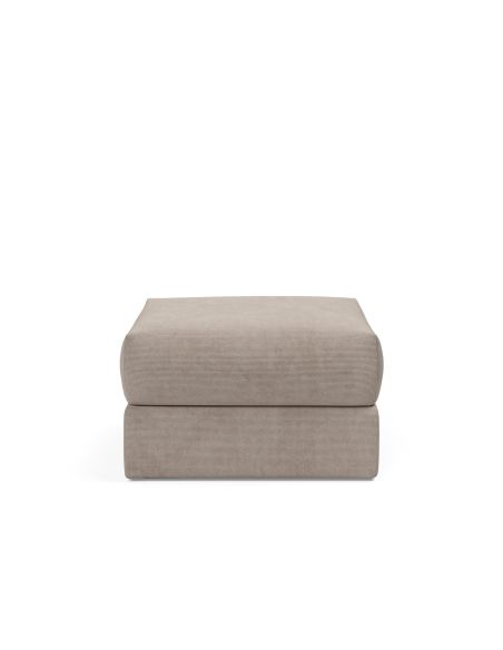 Pouf imbottito con contenitore salvaspazio Cornila
