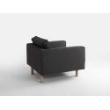 Poltrona design moderno in tessuto Algard Wood Carbon