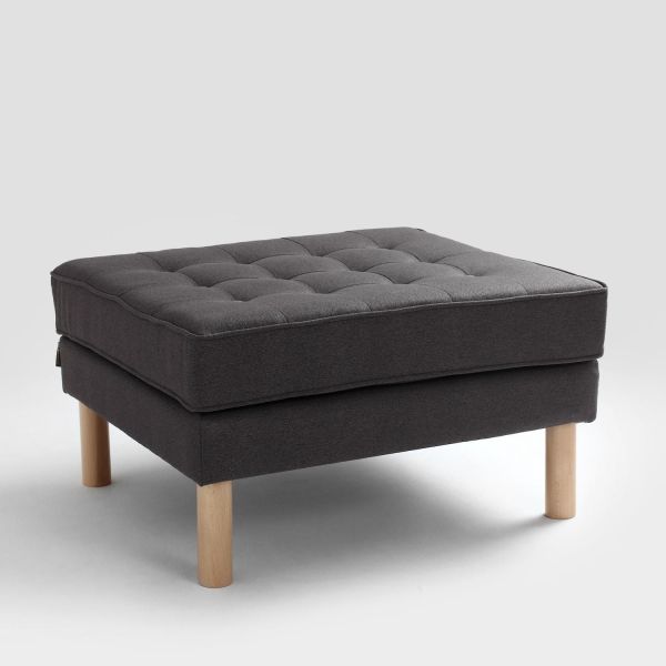 Pouf design moderno Algard Wood Carbon