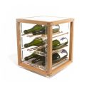 Portabottiglie vino design in legno Zia Babele 1