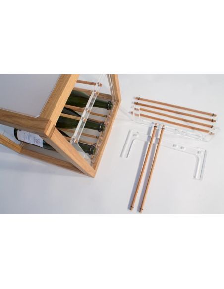Portabottiglie design in legno Zia Babele 2