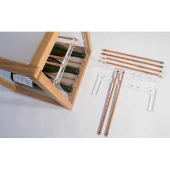 Portabottiglie in legno design moderno Zia Babele 3 2