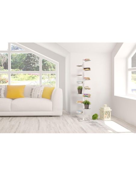 Libreria verticale autoportante in alluminio e acciaio Dotto