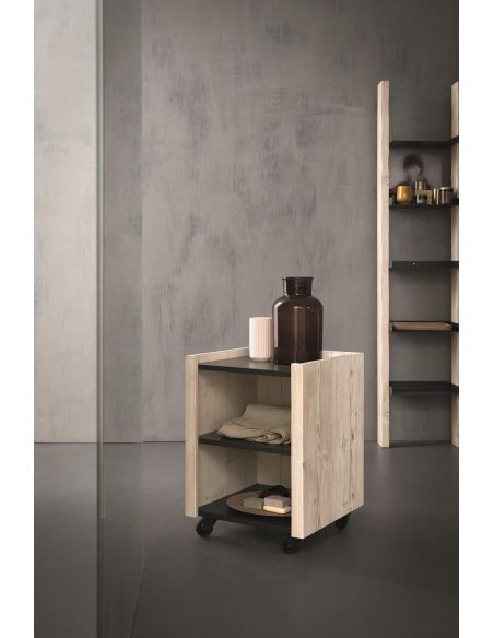 Set mobili bagno in legno Old Wood 2 di Loetrà Set mobili bagno in legno Old Wood 2 di Loetrà