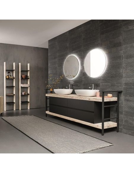 Set mobili bagno in legno Old Wood 2 di Loetrà Set mobili bagno in legno Old Wood 2 di Loetrà