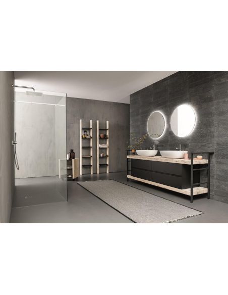 Set mobili bagno in legno Old Wood 2 di Loetrà Set mobili bagno in legno Old Wood 2 di Loetrà