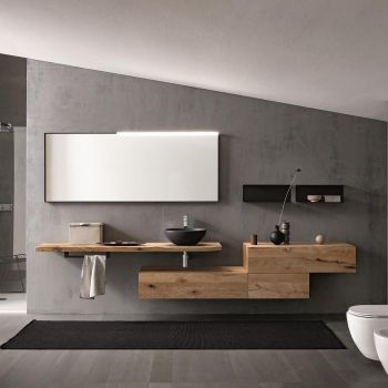 Mobili bagno in rovere Old Wood 3 di Loetrà 2