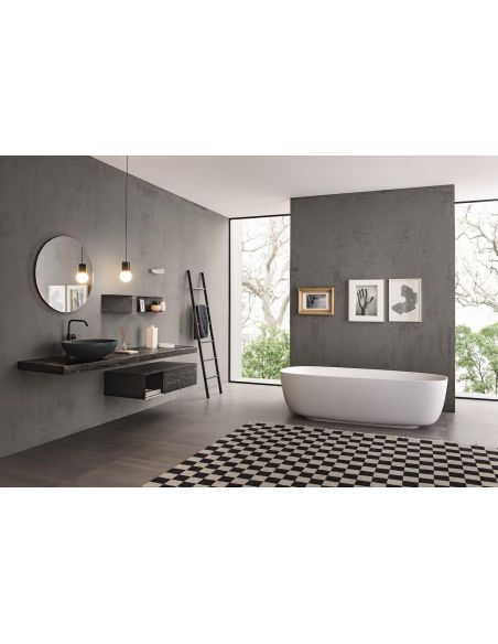 Mobili bagno in abete nero Old Wood 4 di Loetrà