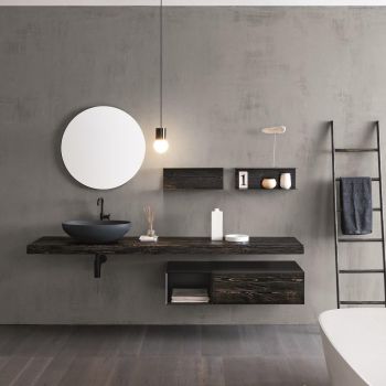 Mobili bagno in abete nero Old Wood 4 di Loetrà 2