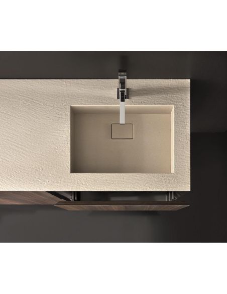 Set mobili bagno in rovere impiallacciato Crono 1 di Loetrà