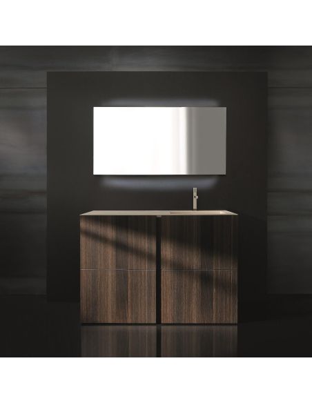 Set mobili bagno in rovere impiallacciato Crono 1 di Loetrà