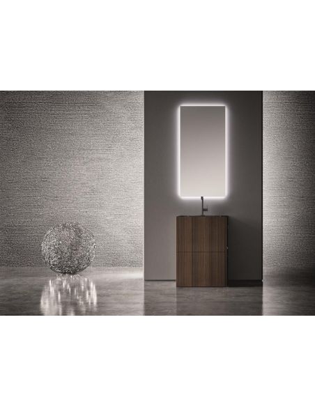 Composizione mobili bagno in legno Crono 2 di Loetrà