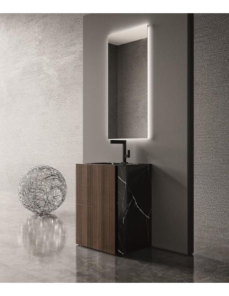 Composizione mobili bagno in legno Crono 2 di Loetrà