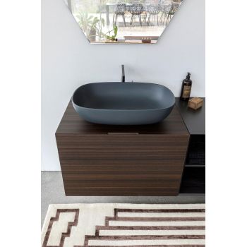 Mobili bagno in legno impiallacciato Qubo 1 di Loetrà 2