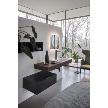 Mobili bagno in legno impiallacciato Qubo 2 di Loetrà 2