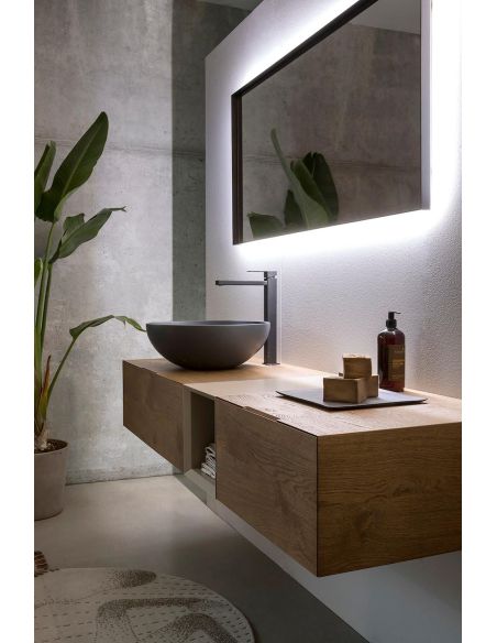Mobili bagno moderni in legno Qubo 4 di Loetrà