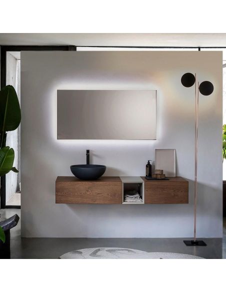 Mobili bagno moderni in legno Qubo 4 di Loetrà