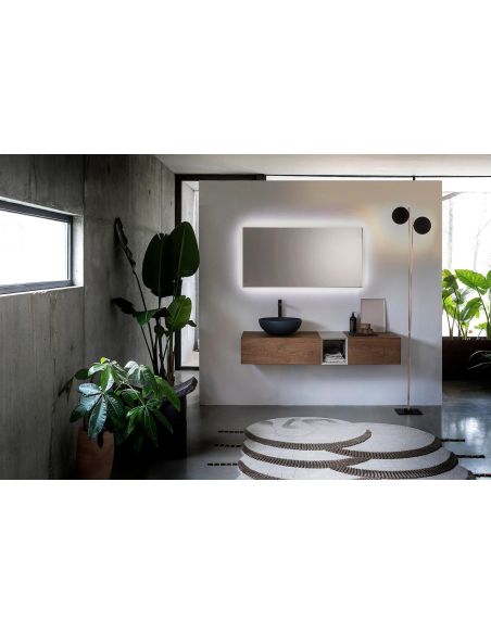 Mobili bagno moderni in legno Qubo 4 di Loetrà