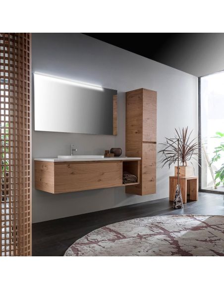 Mobili bagno in legno impiallacciato City 4 di Loetrà Mobili bagno in legno impiallacciato City 4 di Loetrà