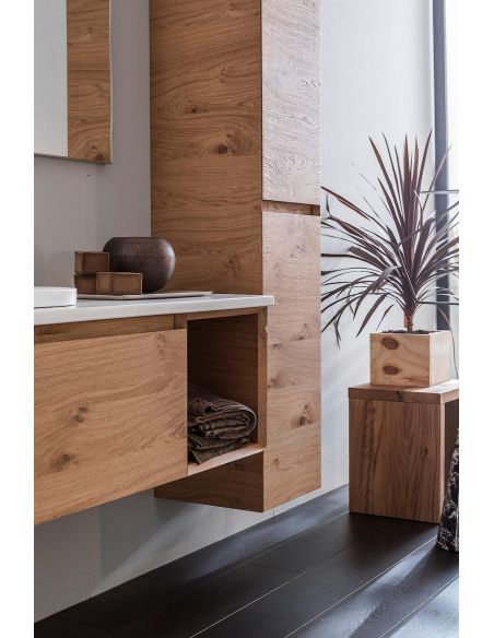 Mobili bagno in legno impiallacciato City 4 di Loetrà Mobili bagno in legno impiallacciato City 4 di Loetrà