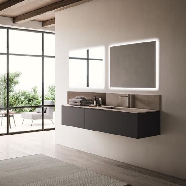 Mobili bagno in legno impiallacciato Style 4 di Loetrà