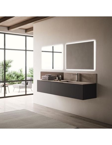 Mobili bagno in legno impiallacciato Style 4 di Loetrà Mobili bagno in legno impiallacciato Style 4 di Loetrà