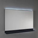 Specchio bagno retroilluminato con mensola Tray