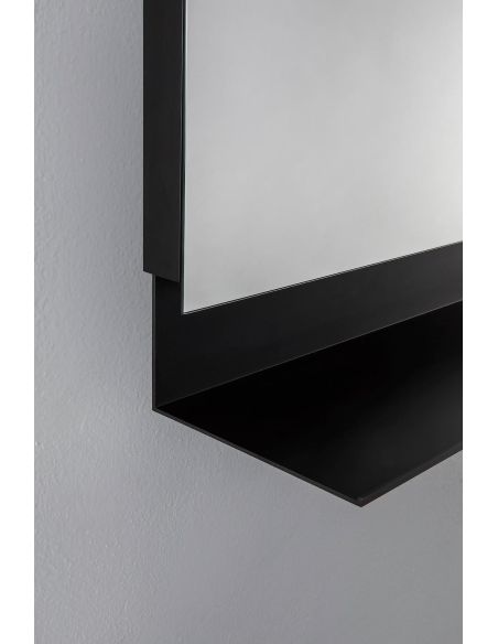 Specchio bagno retroilluminato con mensola Tray
