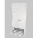 Scarpiera salvaspazio design moderno in MDF bianco lucido Surf 4