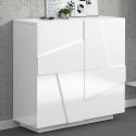 Scarpiera design a due ante e 4 ripiani Taylor White