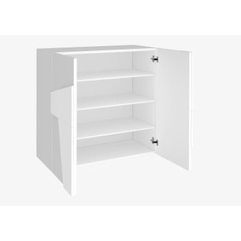 Scarpiera design a due ante e 4 ripiani Taylor White 2