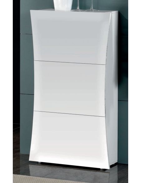 Scarpiera salvaspazio laccata bianco lucido Joker Scarpiera salvaspazio laccata bianco lucido Joker