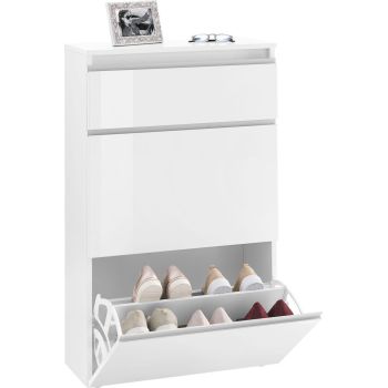 Mobile scarpiera per ingresso design moderno Neville White 2