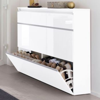 Scrivania porta PC con libreria integrata Lionel White