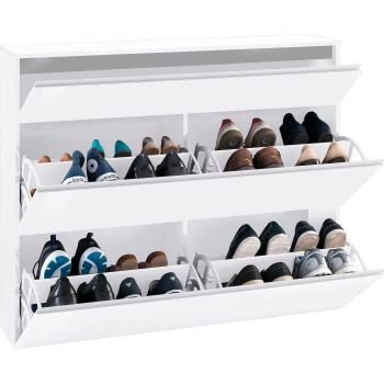 Mobile scarpiera moderno per ingresso Neville 2 White 2