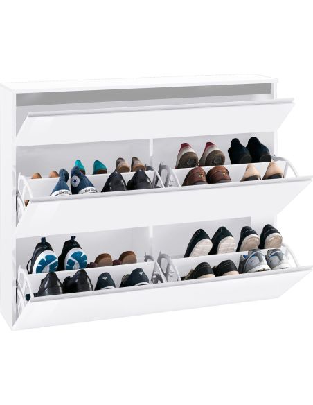 Mobile scarpiera moderno per ingresso Neville 2 White