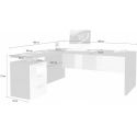 Scrivania angolare design moderno Naomi BiColor