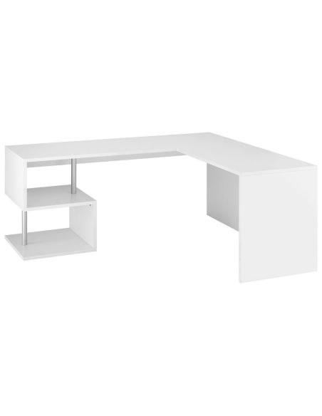 Scrivania angolare con libreria integrata Lionel White
