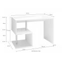 Scrivania porta PC con libreria Lionel White