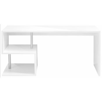 Scrivania con libreria integrata Lionel 180 White 2