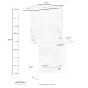 Scrivania angolare a scomparsa con libreria Geometry