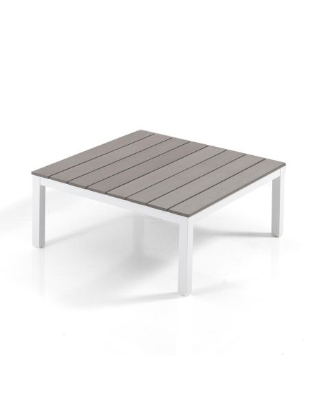 Salotto da esterno angolare con tavolino Jamal White