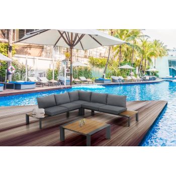 Salotto da giardino angolare con tavolino Manacor 2