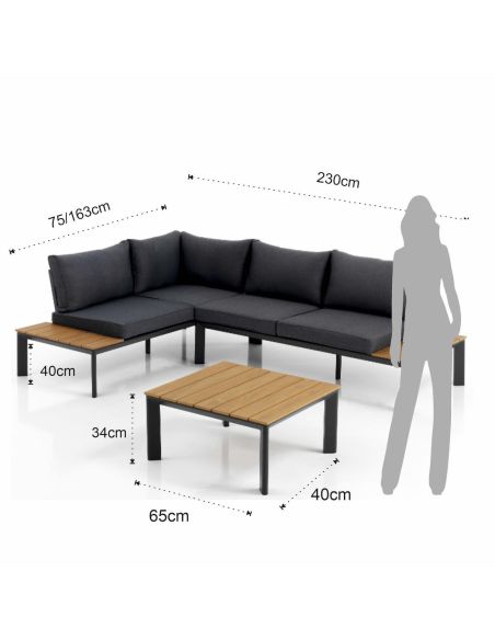 Salotto da giardino angolare moderno Camarillo