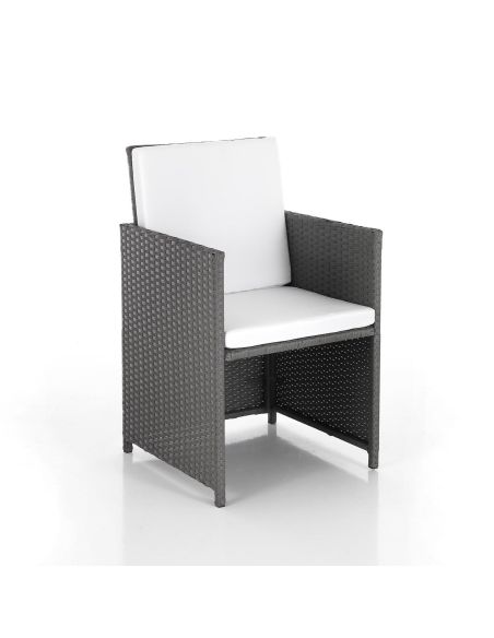 Salotto da giardino salvaspazio in acciaio e polyrattan Arizona Salotto da giardino salvaspazio in acciaio e polyrattan Arizona