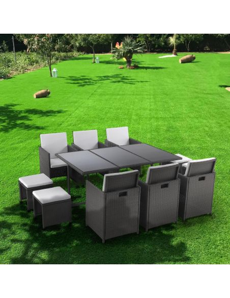 Salotto da giardino salvaspazio in acciaio e polyrattan Arizona Salotto da giardino salvaspazio in acciaio e polyrattan Arizona