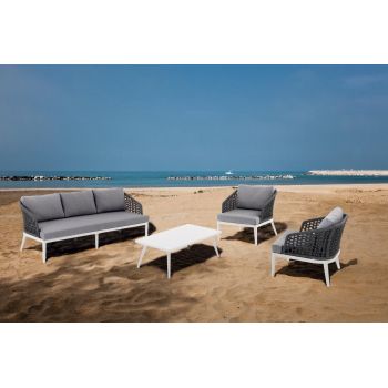 Salotto da giardino moderno in alluminio Colorado 2